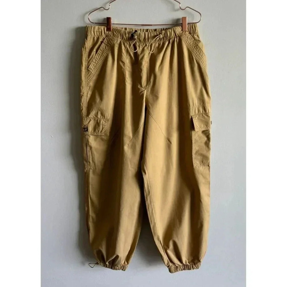 Avec Les Filles Womens Anthropologie Drawstring Cargo Baggy Pants Khaki Tan Sz L - Picture 3 of 15